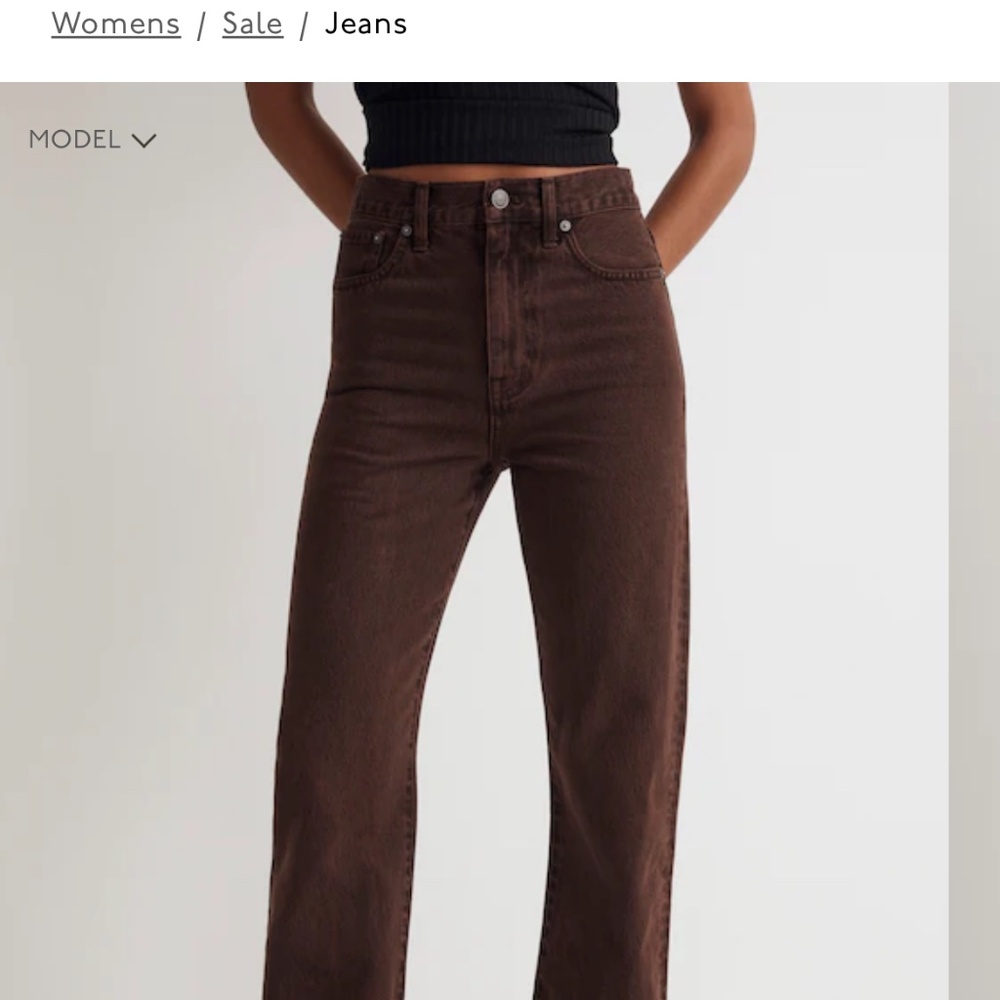 Madewell The '90s Straight Jean Dark Coffee 25